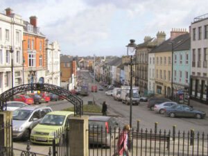 View from Omagh Court House down Market Street